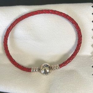 Pandora Red Leather Bracelet